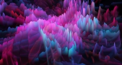 Colorful Abstract data flowing chromatic holographic dynamic waves