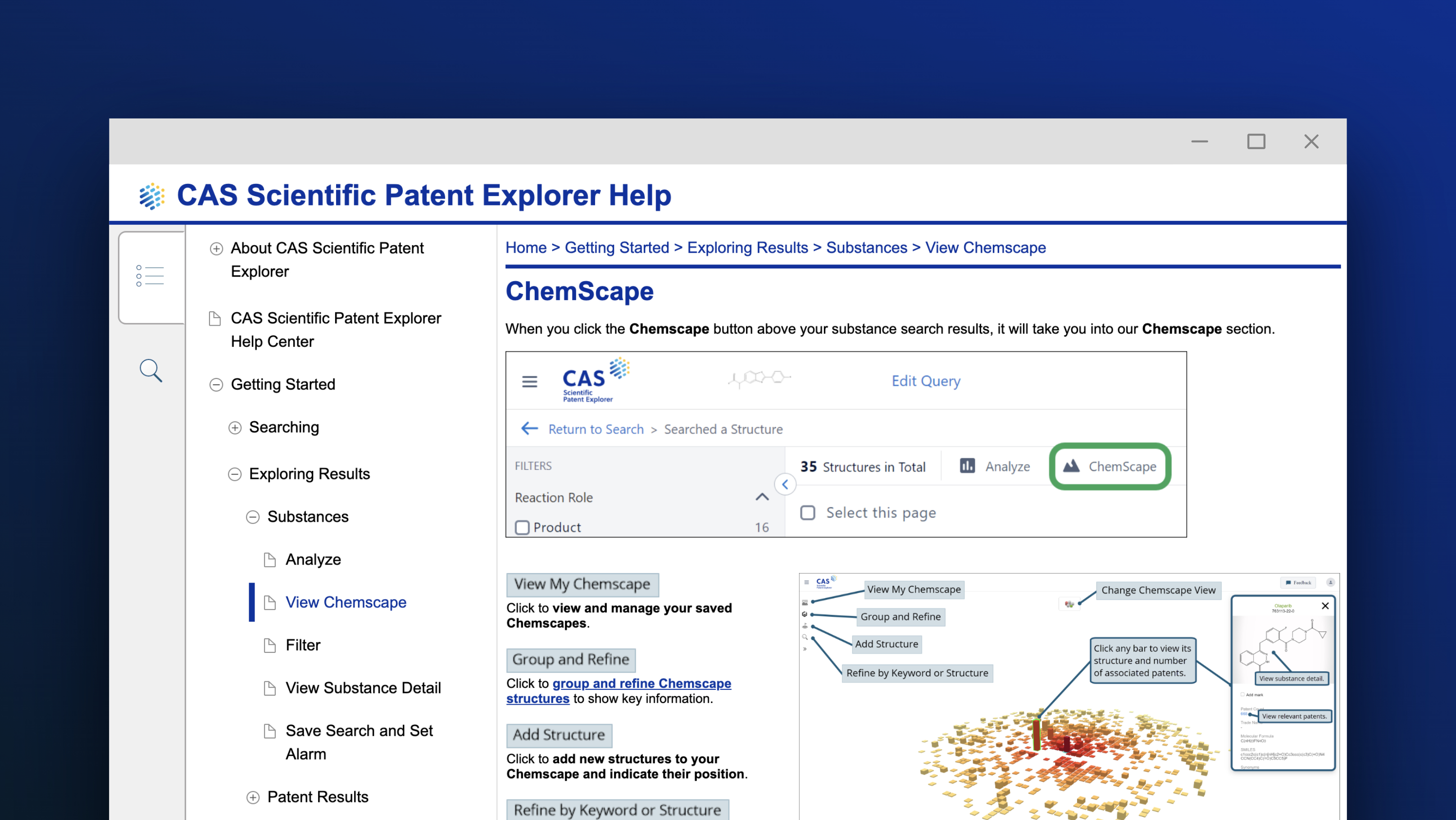ChemScape screenshot