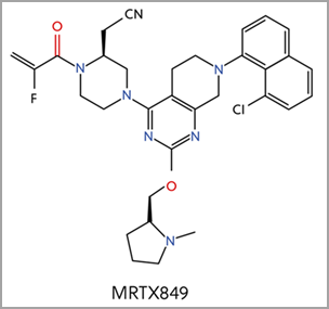 RAS 阻害薬、MRTX-849の化学構造