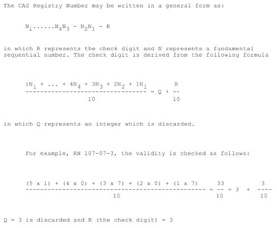 Algorithme du chiffre de contrôle du registre CAS.