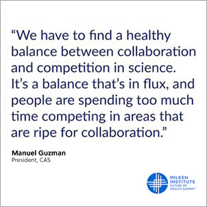 Citation de Manny Guzman lors du sommet Future of Health organisé par le Milken Institute