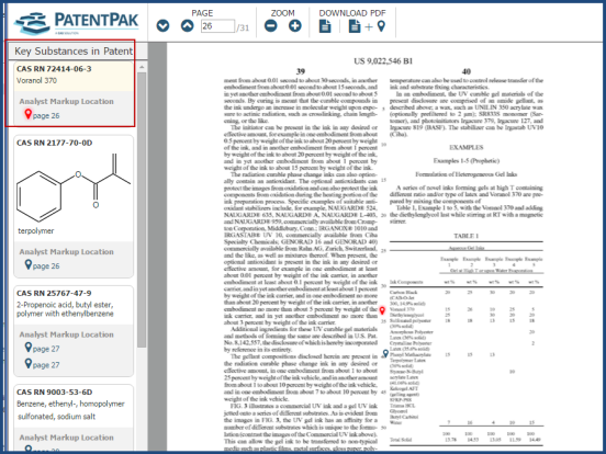 Visualizador interativo do PatentPak em STN