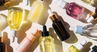 photo of bottles depicting cosmetic formulations